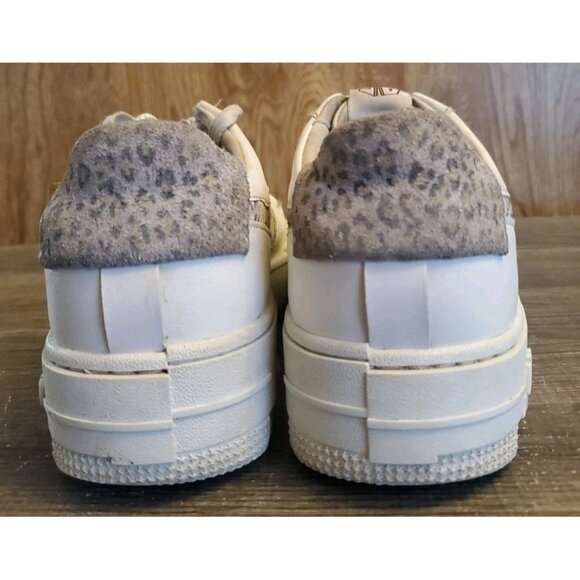 Nike Air Force 1 Low Pixel SE Leopard Sneakers Womens Size 7.5 White - Picture 4 of 12